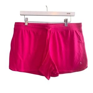 Danskin Now Womens Hot Pink Drawstring Athletic Shorts Size Large 12-14